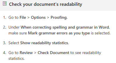 check readability