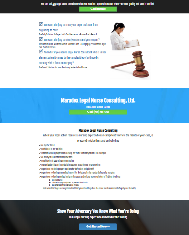 legal landing page