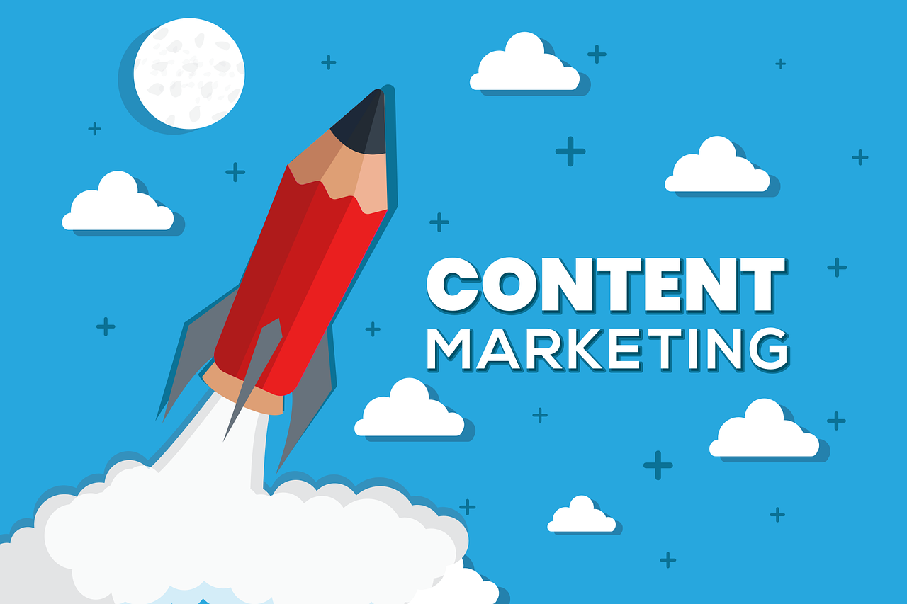 content marketing - rocket - pencil